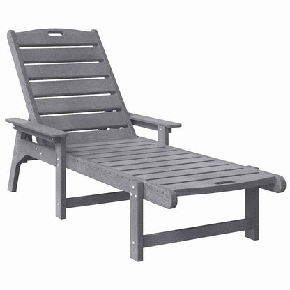 Lettino da sole 3 pcs Grigio chiaro Polietilene
