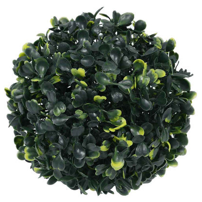 Sfere di Bosso Artificiale con Luci LED 2 pz Verdi 22 cm
