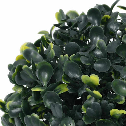 Sfere di Bosso Artificiale con Luci LED 2 pz Verdi 22 cm