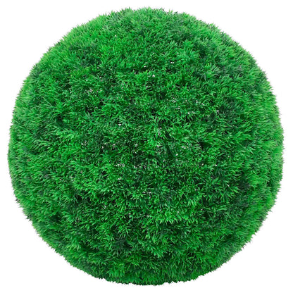 Sfere di Bosso Artificiale con Luci LED 2 pz Verdi 52 cm