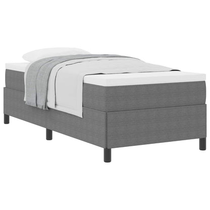 Letto a molle Grigio chiaro 80 x 200 cm Tessuto in Cords