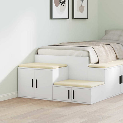 Armadio 2 pcs Bianco 127 x 41 x 40 cm Legno multistrato