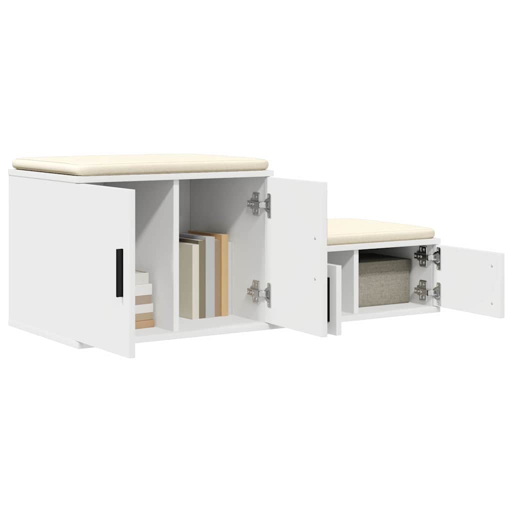 Armadio 2 pcs Bianco 118 x 41 x 40 cm Legno multistrato