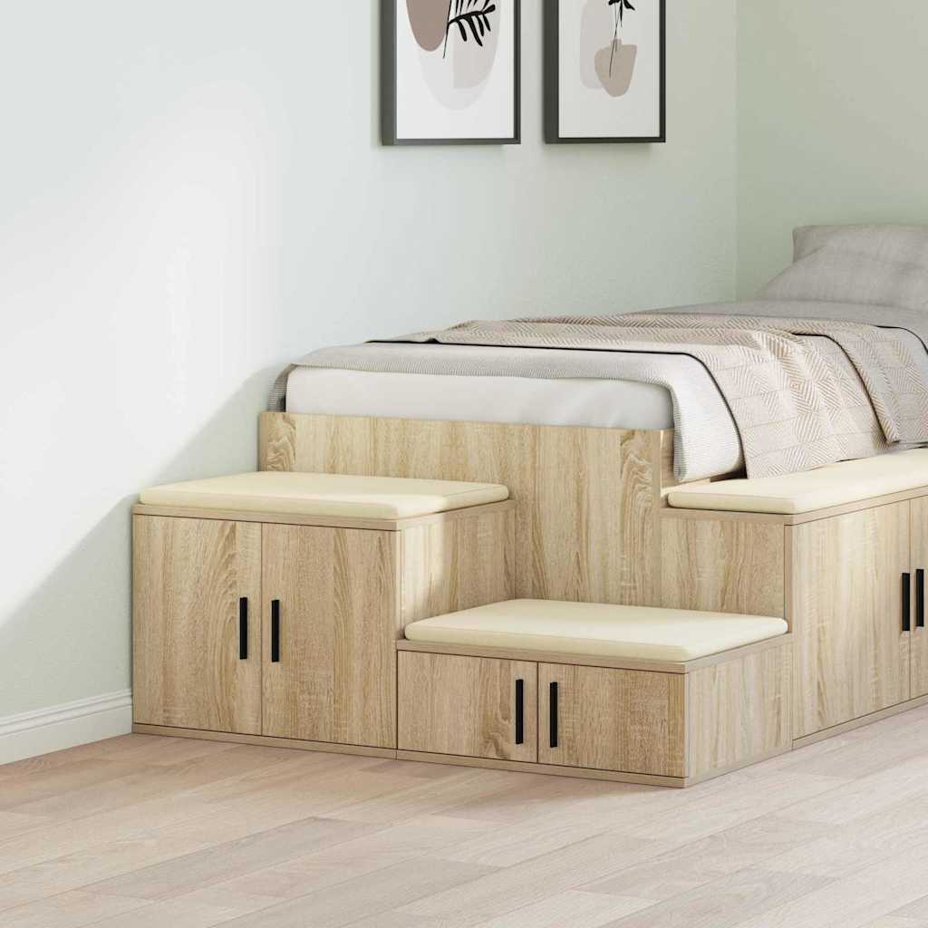 Armadio 2 pcs Rovere Sonoma 108 x 41 x 40 cm Legno multistrato