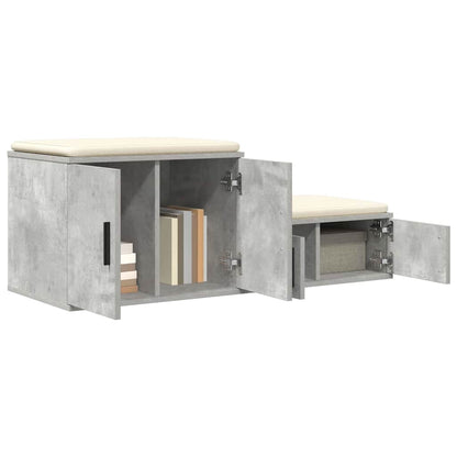 Armadio 2 pcs Grigio cemento 108 x 41 x 40 cm Legno multistrato