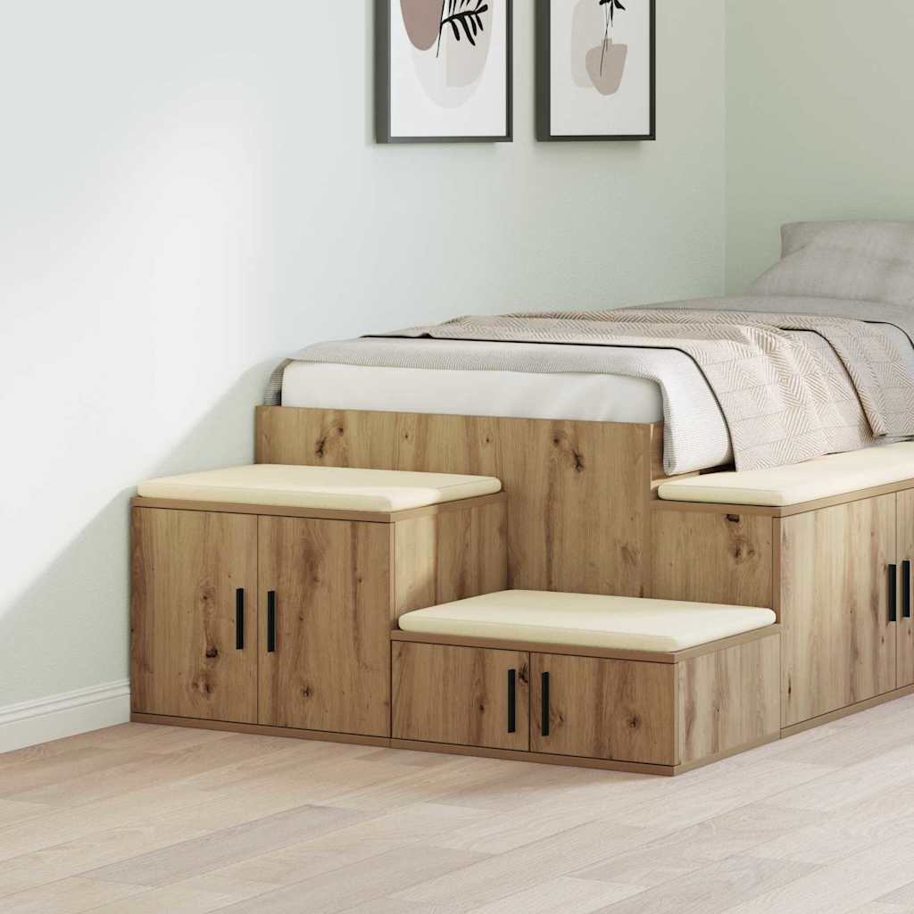 Armadio 2 pcs Rovere artigianale 108 x 41 x 40 cm