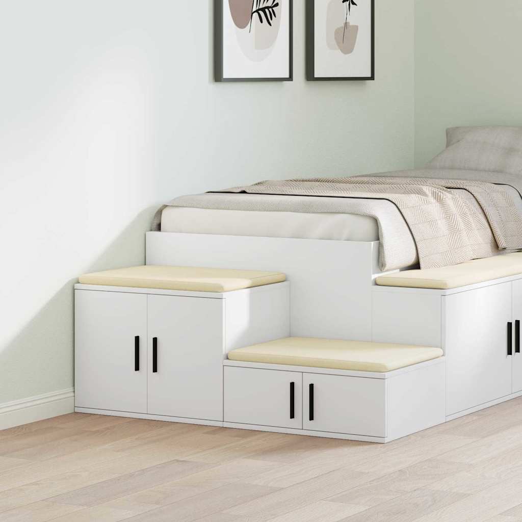 Armadio 2 pcs Bianco 103 x 41 x 40 cm Legno multistrato
