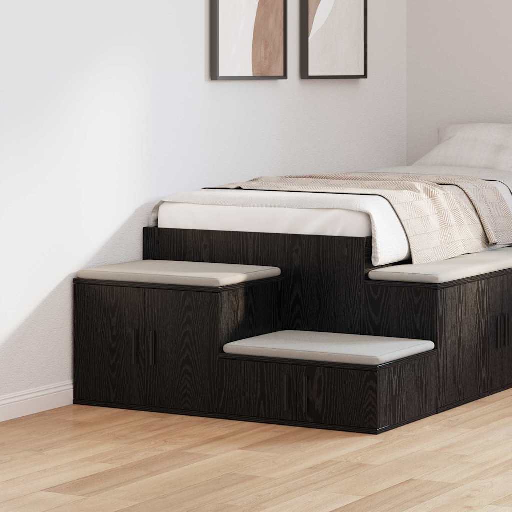 Armadio 2 pcs Rovere Nero 103 x 41 x 40 cm Legno multistrato