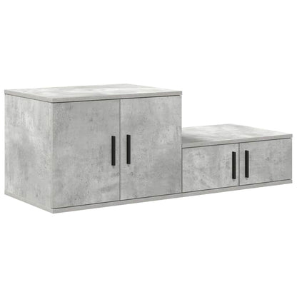 Armadio 2 pcs Grigio cemento 103 x 41 x 40 cm Legno multistrato