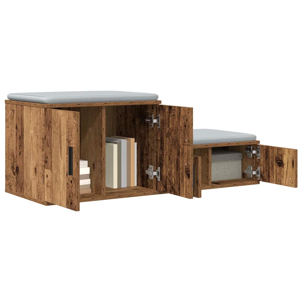 Armadio 2 pcs Legno vecchio 103 x 41 x 40 cm Legno multistrato
