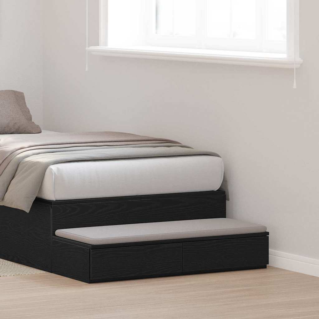 Cassetti per letto Rovere Nero 100 x 36,5 x 16,5 cm