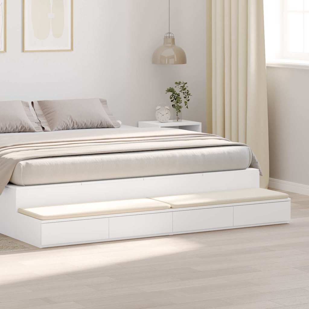 Cassetti per letto con cassetto Bianco 200 x 36,5 x 16,5 cm