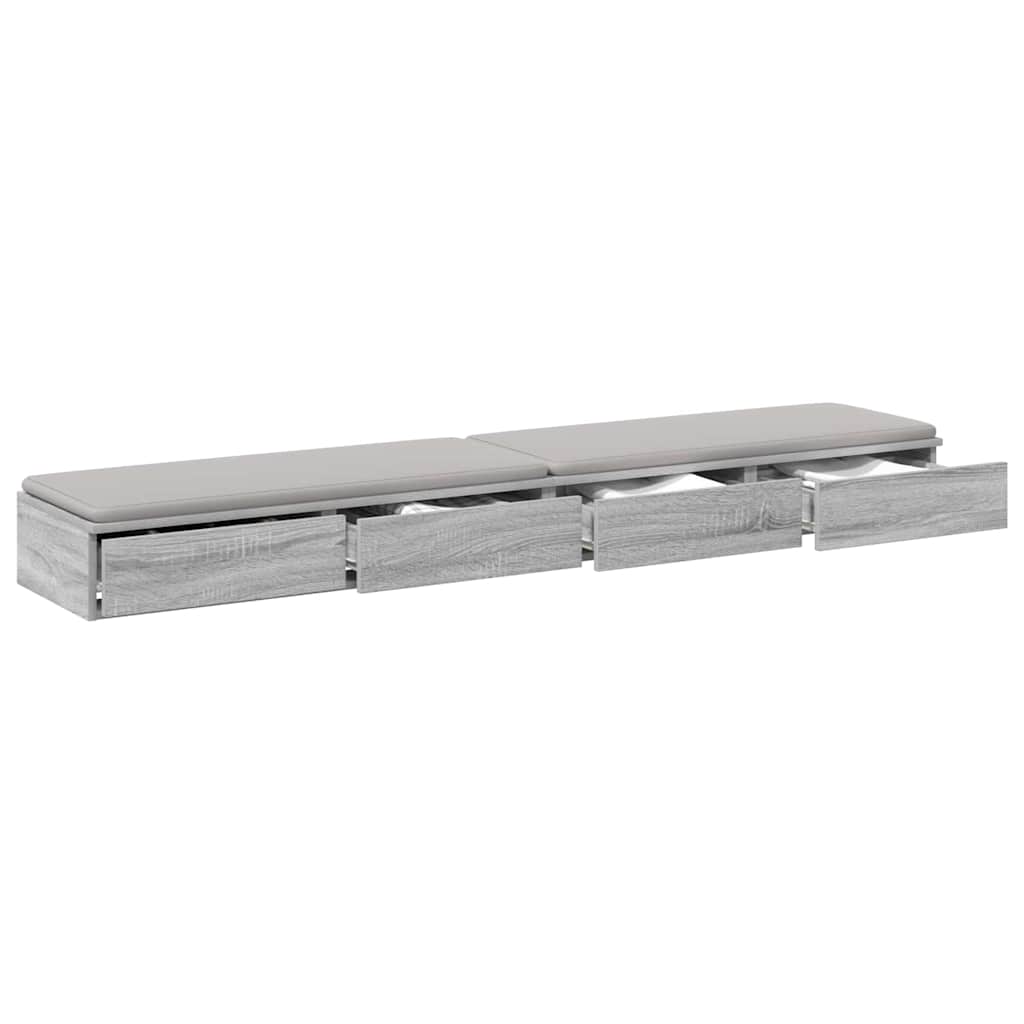 Cassetti per letto Grigio Sonoma 200 x 36,5 x 16,5 cm