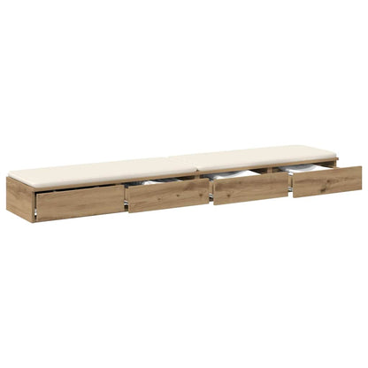 Cassetti per letto Rovere artigianale 200 x 36,5 x 16,5 cm