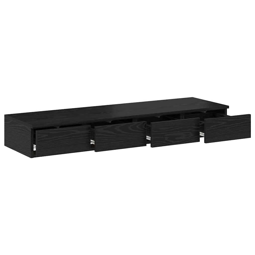Cassetti per letto Rovere Nero 120 x 36,5 x 16,5 cm