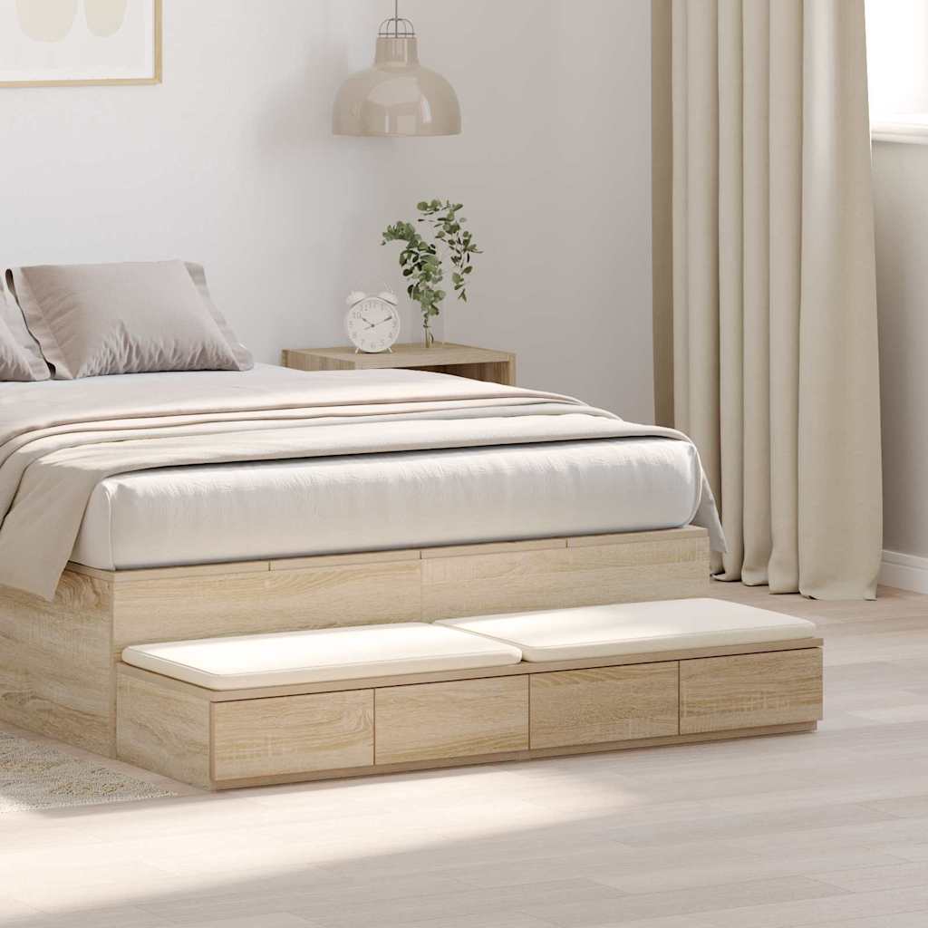 Cassetti per letto Rovere Sonoma 120 x 36,5 x 16,5 cm