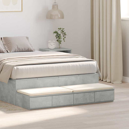 Cassetti per letto Grigio cemento 120 x 36,5 x 16,5 cm