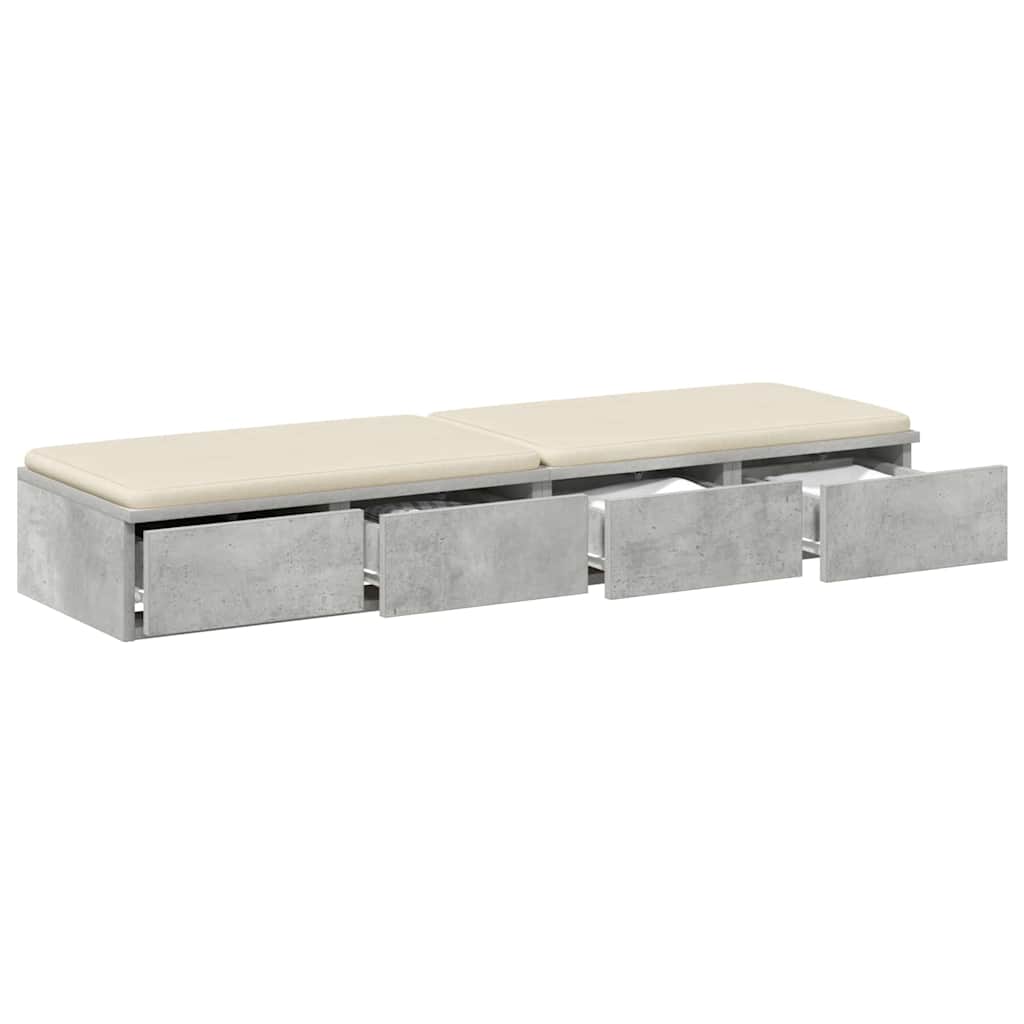 Cassetti per letto Grigio cemento 120 x 36,5 x 16,5 cm
