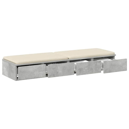 Cassetti per letto Grigio cemento 120 x 36,5 x 16,5 cm