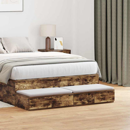 Cassetti per letto Rovere fumÃ© 120 x 36,5 x 16,5 cm