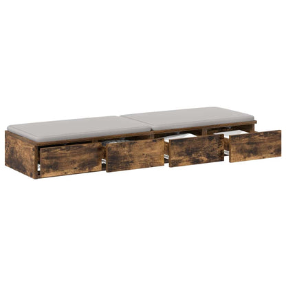 Cassetti per letto Rovere fumÃ© 120 x 36,5 x 16,5 cm