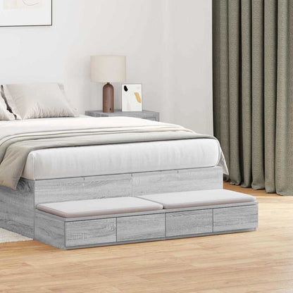 Cassetti per letto Grigio Sonoma 120 x 36,5 x 16,5 cm