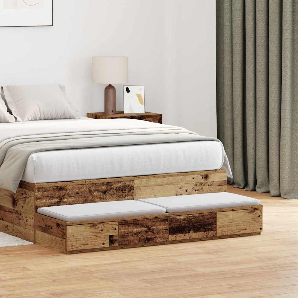 Cassetti per letto Legno vecchio 120 x 36,5 x 16,5 cm