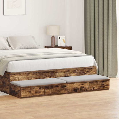 Cassetti per letto Rovere fumÃ© 140 x 36,5 x 16,5 cm
