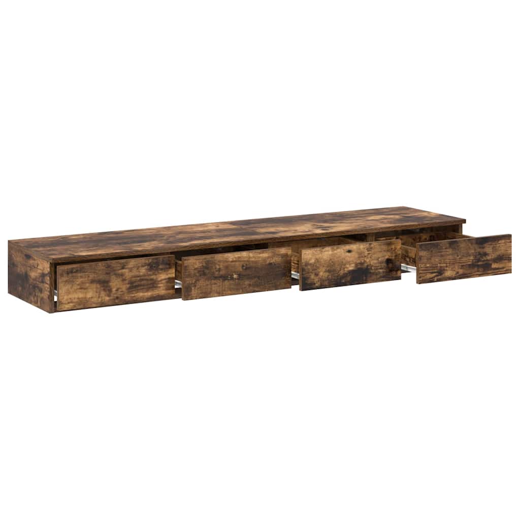 Cassetti per letto Rovere fumÃ© 140 x 36,5 x 16,5 cm