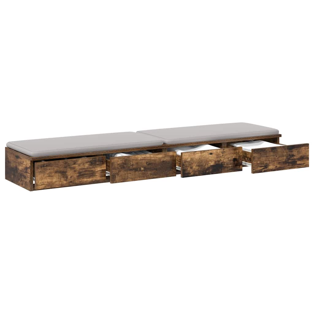 Cassetti per letto Rovere fumÃ© 140 x 36,5 x 16,5 cm