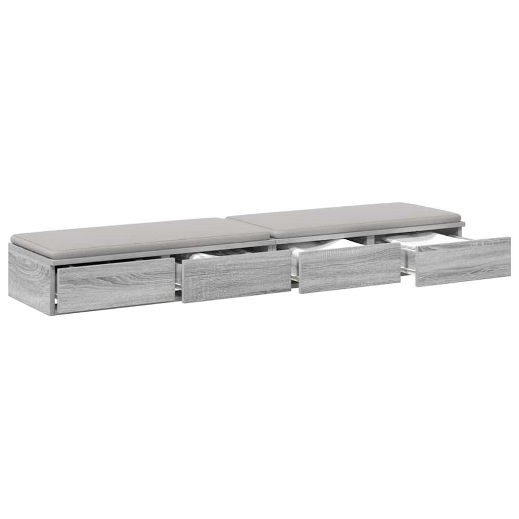 Cassetti per letto Grigio Sonoma 140 x 36,5 x 16,5 cm