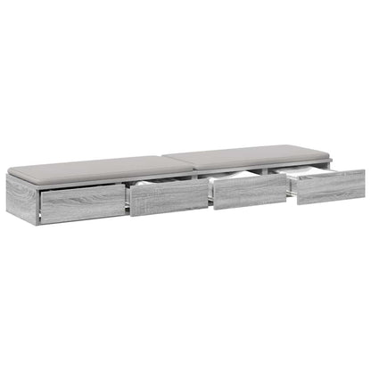 Cassetti per letto Grigio Sonoma 140 x 36,5 x 16,5 cm