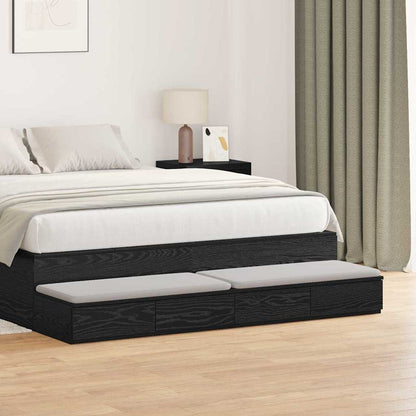 Cassetti per letto Rovere Nero 150 x 36,5 x 16,5 cm