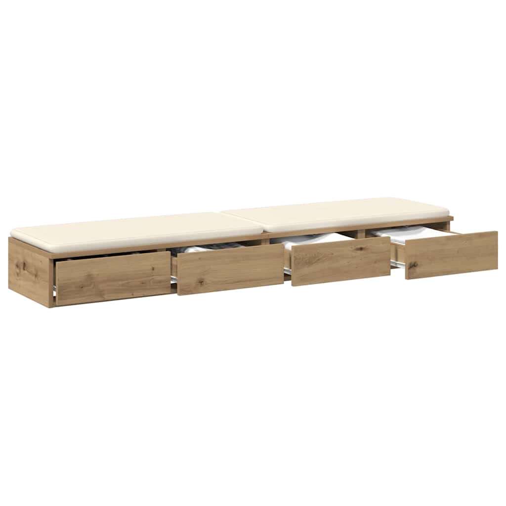 Cassetti per letto Rovere artigianale 150 x 36,5 x 16,5 cm