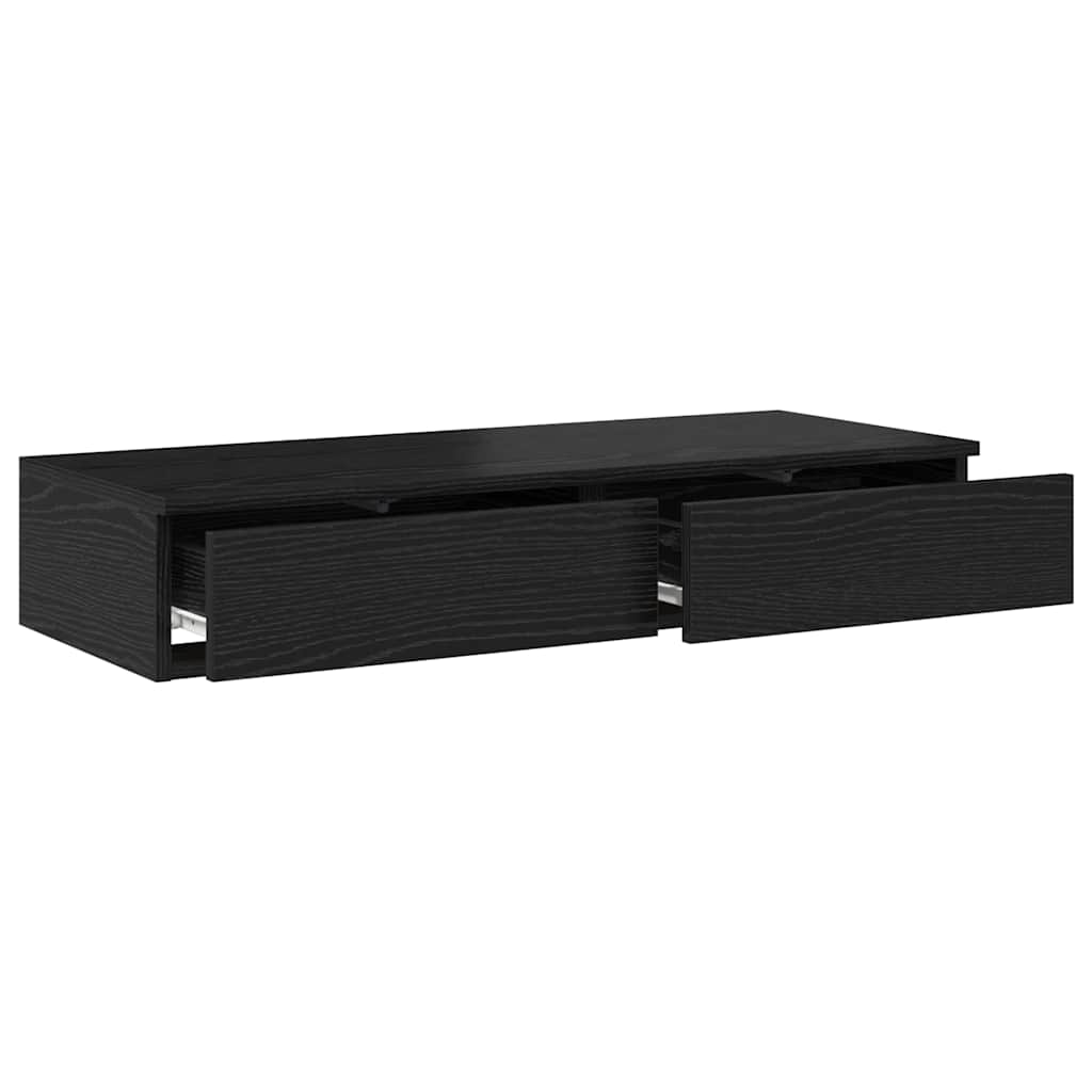 Cassetti per letto con cassetto Rovere Nero 75 x 36,5 x 16,5 cm