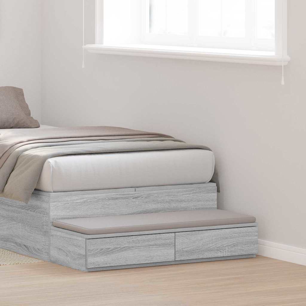 Cassetti per letto Grigio Sonoma 75 x 36,5 x 16,5 cm