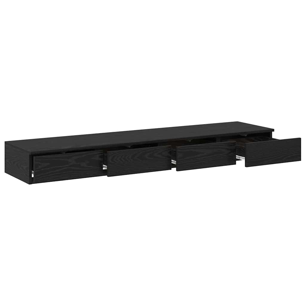 Cassetti per letto Rovere Nero 160 x 36,5 x 16,5 cm