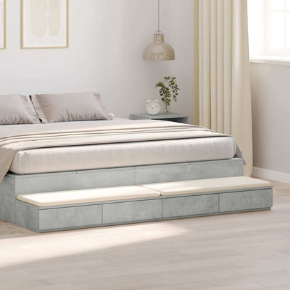 Cassetti per letto Grigio cemento 180 x 36,5 x 16,5 cm