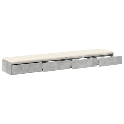 Cassetti per letto Grigio cemento 180 x 36,5 x 16,5 cm