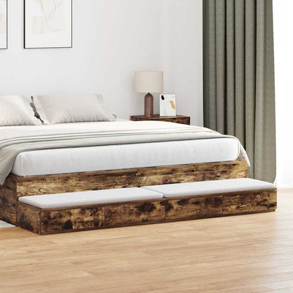 Cassetti per letto Rovere fumÃ© 180 x 36,5 x 16,5 cm