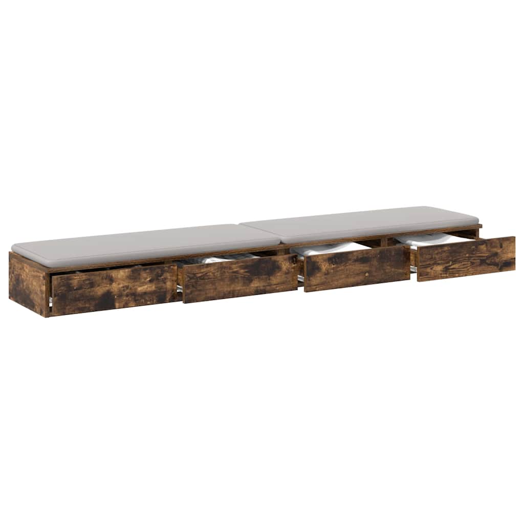 Cassetti per letto Rovere fumÃ© 180 x 36,5 x 16,5 cm