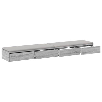 Cassetti per letto Grigio Sonoma 180 x 36,5 x 16,5 cm