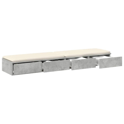Cassetti per letto Grigio cemento 135 x 36,5 x 16,5 cm