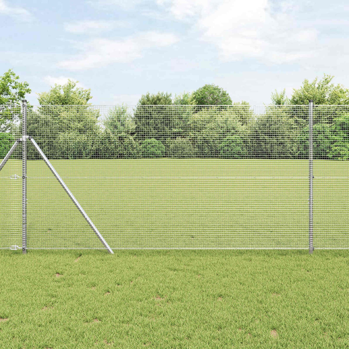 Recinzione in Rete Saldato Argento 1 x 50 m