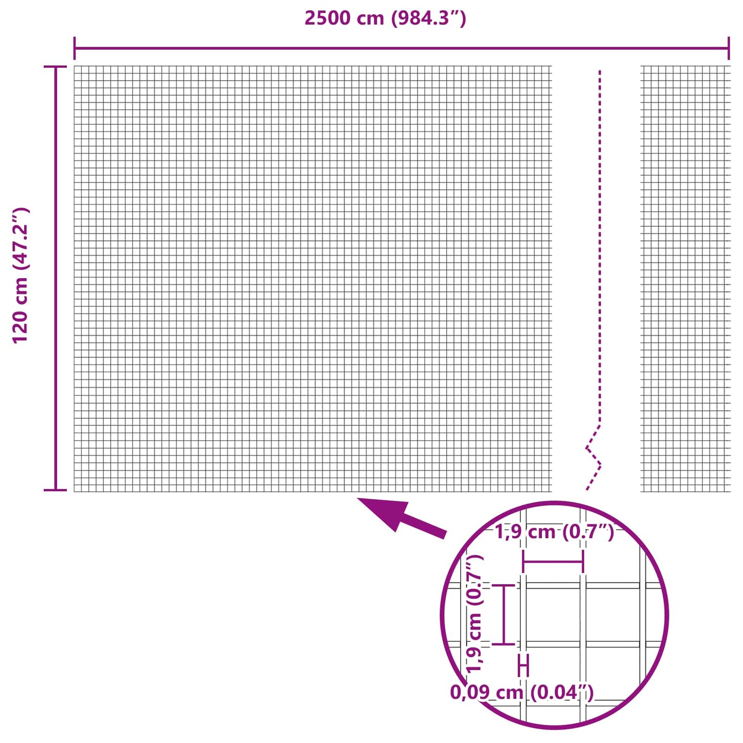 Recinzione in Rete Saldato Verde 1.2 x 25 m