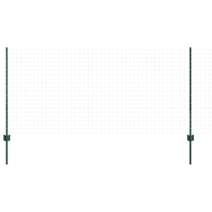 Palo della recinzione 22 pcs Verde 140 cm Acciaio