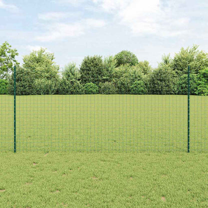 Palo della recinzione 44 pcs Verde 160 cm Acciaio