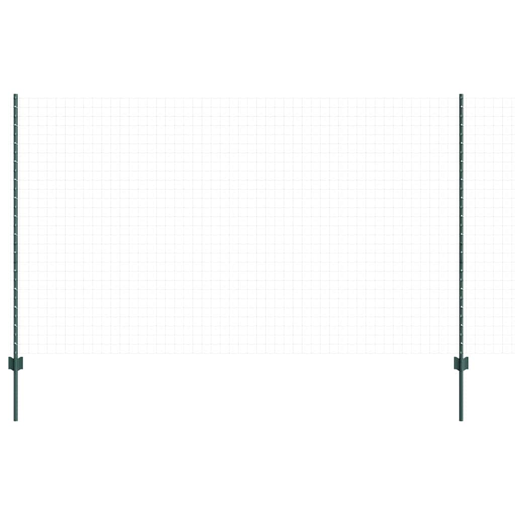 Palo della recinzione 22 pcs Verde 180 cm Acciaio