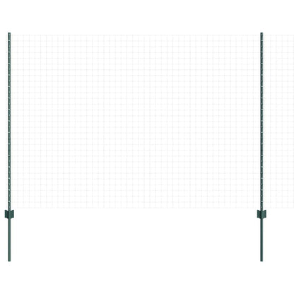 Palo della recinzione 22 pcs Verde 200 cm Acciaio