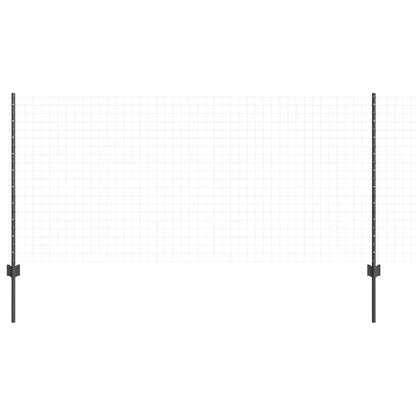Palo della recinzione 22 pcs Grigio 140 cm Acciaio